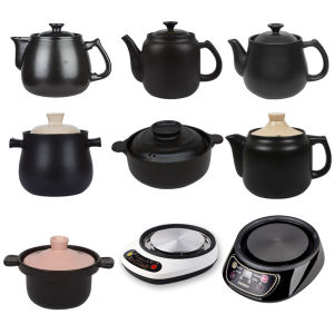 Chinese Ceramic Medicine Soup Pot Flat Bottomed Traditional Cooking Utensil for Herbal Medicine Stewing And Soup Making