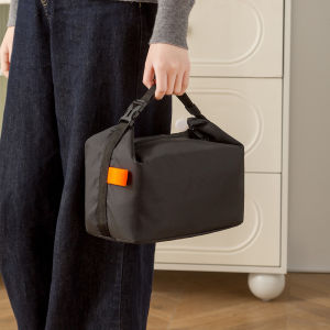 1PC Autumn and winter foldable insulated bag office lunch bag handbag thickened aluminum foil insulated bag