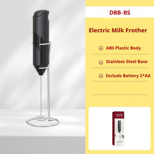 Battery-Powered Milk Frother - Compact & Portable AA Operated Quick Foam Maker for Coffee/Latte/DBB-BS