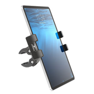 KDD Spin Bike Tablet Holder Mount Phone iPad Holder Stand Exercise Bike Handlebar Mount for Stationary Bicycle Treadmill Microphone Stand Fit for iPad Pro 12.9 Galaxy Tabs iPhone(4.7-13”)