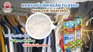 KHAY HÚT ẨM NGĂN TỦ ASHU HẠN CHẾ NẤM MỐC (350ML) - DÙNG ĐƯỢC TỦ GIÀY TỦ QUẦN ÁO TỦ DƯỚI BỒN RỬA CHÉN - Siêu Thị Nhật Konni39
