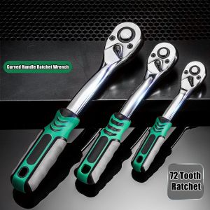 24/72 Tooth Quick Ratchet Wrench: 1/2, 1/4, 3/8 - 3 Size Flying Wrenches for Vehicle & Bicycle Repair