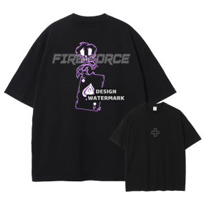 Bandai | Bandai Anime Kusakabe Shinra T-shirts Vintage Washed F-Fire F-Force T Shirt Shinmon Benimaru Tops Tees 100% Cotton