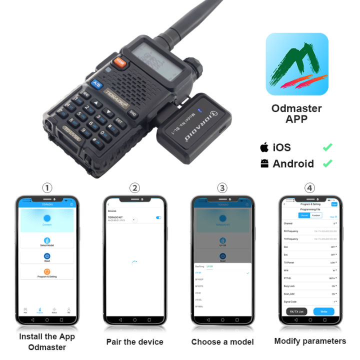 TIDRADIO wireless programmer is suitable for all kinds of Baofeng programming intercom walkie talkie accessories