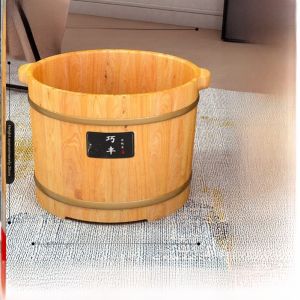 Cedar Wooden Foot Bath Tub Home Use Foot Wash Bucket Thermal Insulation Wooden Foot Soaking Bucket Foot Bath Tub Wooden Basin