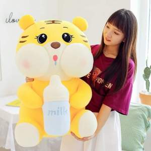 GẤU BÔNG HỔ ÔM SỮA THÚ BÔNG CỌP ÔM BÌNH SỮA VẢI MINISO SIÊU MỊN 4 CHIỀU HÀNG CAO CẤP XUẤT KHẨU