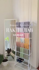 Shenar Amazing Shoe Rack - SUPER B Gunung Mas Rak Hijab 2 IN 1 Multifungsi Amazing Super B rak Hijab dan Sepatu Serbaguna Ukuran P 17cm x L 55cm x T 140cm Bisa COD