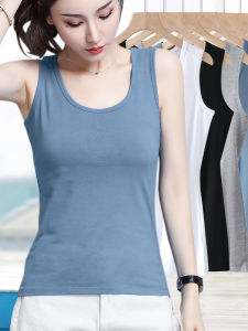 Womens Underwear Easiest for Match Bottoming Small Vest Summer Outwear Pure Cotton Plus Size Tops Stretch Silm Wide-Brimmed Camisole