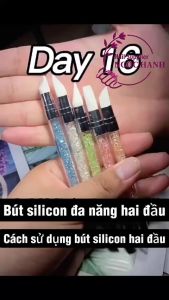 Cọ silicon 2 đầu đa năng dụng cụ chuyên dụng trong ngành nail – C021