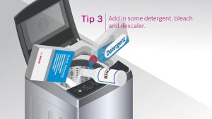 (Bosch) ผงทำความสะอาดคราบตะกรันเครื่องซักผ้า
