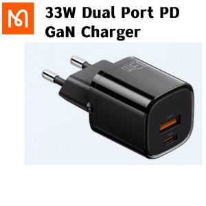 Mcdodo rắc cắm Châu Âu Kích thước nhỏ Gan Sạc 33W cổng kép Pd USB-A + USB-C 33W Pd + Sạc Nhanh cổng kép cổng sạc Cho iPhone 14 13 12 11 Pro MacBook Pro Samsung S21 + S21 Siêu Xiaomi Redmi K40 Redmi Note9 Pro Redmi 10x Pro Huawei P50 Pro Mate 40 50