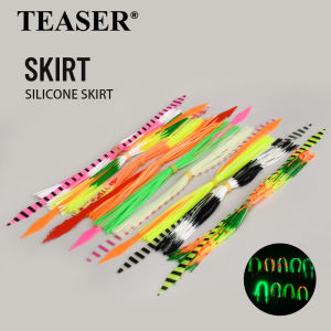 TEASER 5/10pcs Multi-color Luminous Silicone Fish Bait SkirtDIY Squid Fishing Lure Spinner Buzz Bait Fishing Tackle Accessories