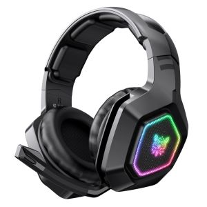 ONIKUMA | ONIKUMA B100 Wireless Gaming Headset Tri Mode Bluetooth 5.3 2.4GHz Low Latency RGB Headphones With Mic For PC PS5 Laptop Gamer
