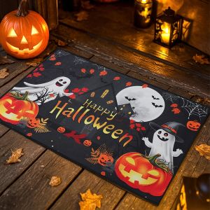 VIKAMA Halloween Doormat Durable And Easy To Clean Halloween Home Decor Suitable For Bedrooms Kitchens Entrances Etc.