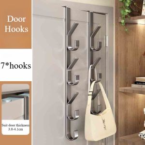 Hanging Clothes Hook Behind Door Hangers Wall Mounted Storage Rack Powerful Bedroom Dormitory Storage Coat Hooks