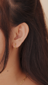 DAVINA Ladies Cesyla Earrings Gold Color Sterling Silver 925- Anting Wanita Perak S925 Rantai