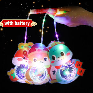 YESPERY Portable LED Glowing Cartoon Snake Lantern LED Hand Held Lamp Chinese Style Spring Festival Lanterns Children Gift 2025 New Year Night Light Toy