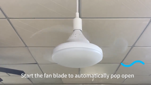 48W E27 Socket Smart Led Ceiling Fan Light with Remote 4 Speeds Large Invisible Fan Lamp Living Room Bedroom Study Lighting Kipas Siling 隐形风扇灯