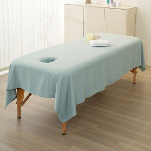 Large Size Bed Sheet for Beauty Salon Professional Use Monet Cotton Soft Skin-friendly Massage Therapy Drape Hole Design