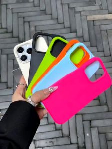 Ốp điện thoại TPU dẻo chống sốc màu trơn đơn giản cho IPhone 11/12/13/14/15/16/17/18 PLus Pro Promax