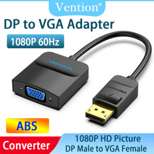 Vention Displayport sang VGA Adapter dp 1080P Cổng Hiển thị ổ cắm đực sang VGA Nữ Bộ chuyển đổi tín hiệu âm thanh cho màn hình máy chiếu HDTV DP sang VGA chuyển đổi
