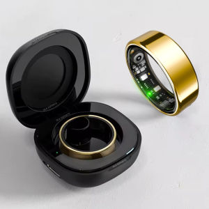 R09 Smart Ring Men Women with Charging CaseHeart Rate Blood OxygenSkin Temperature Monitor5ATM Waterproof For Android iOS New