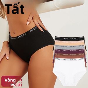 6 Cái/bộ Quần Lót Nữ Cotton Thoáng Khí Cao Cấp Màu Trơn Quần Lót Quần Short Plus Size Quần Lót Nữ FINETOO