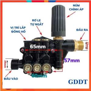 Đầu Bơm Máy Rửa Xe Xe Gia Đình Đầu Bơm Áp Lực ( ĐẦU BƠM CÓ CHỈNH ÁP KÈM RƠLE ĐIỆN )