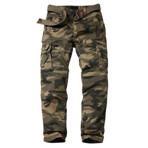 YUANZOU | Retro American Style Cargo Camo Trousers