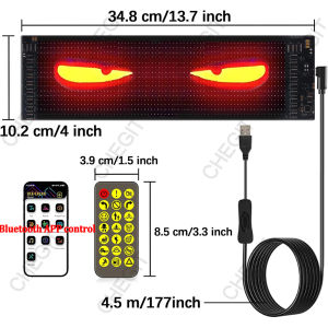 Demon Eyes Truck Car Windshield LED panel programmable demon eye LED flexible display screen APP control led devil eye for truck