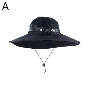Mens Ventilated Fishing Cap Adjustable Wide Brim Cotton Hat for Men with Neck Flap Anti-UV Sun Protection Outdoor Camping