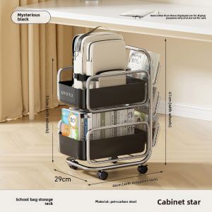 CHUMX | Multi-Level Mobile Bookshelf Cart for Home Storage