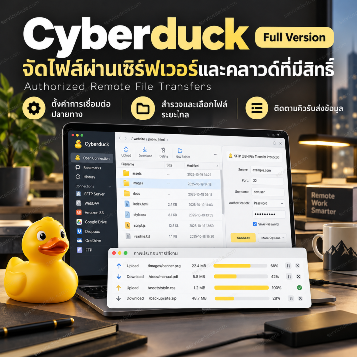 [ส่งทันที 24 ชม.] ⚡11.11⚡ Cyberduck 9.3.1 Full Version จัดไฟล์ผ่าน ...