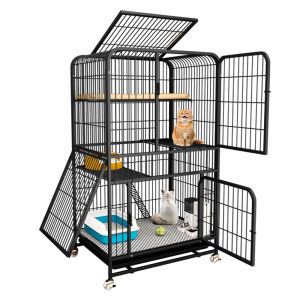 ตู้แมวขนาดใหญ่ พื้นที่เสรี บ้านแมวกลางแจ้ง บ้านแมวสไตล์วิลเลจ บ้านแมวแบบอิสระ อุปกรณ์เลี้ยงแมวในบ้าน