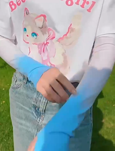 Summer gradient color ice sleeves outdoor travel ice silk sleeves anti-ultraviolet breathable mosquito repellent sleeves