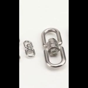 M4 M5 M6 M8 Stainless Steel Swivel Double Loops Hook Connector Two Ended Ring Link