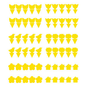 4TH 10pcs Yellow Sticky Traps Fly Paper Dual-Sided Yellow Sticky Fly Traps Fungus Gnat Traps for Mosquito & Flying Insects