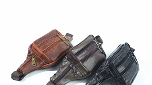100% Real Cowhide Belt Bag MenS And WomenS Casual Sling Bag Chest Bags