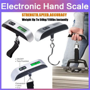 Portable Digital Luggage Scale LCD Display 50kg Handheld Hanging Travel Baggage Electronic Scale Suitcase Weight Scales