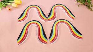 260pcs Rainbow Paper Quilling Strips Set Flower Gift Paper For Handmade Paper Decoration Craft DIY Tools