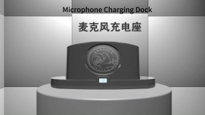 Dual‑Slot Magnetic Charging Dock Station Type‑C Magnetic Charger Base With LED Indicator Light Karaoke Handheld Device Charging Stand **CHARGING BASE ONLY MICROPHONES ARE NOT INCLUDED**