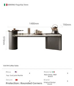 Minimalist Luxury Square Marble Coffee Table
