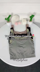 LadyLuxe - Tanktop BRA Crop Top Wanita Polos Sport GYM Pakaian Olahraga Push Up BR015