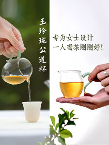 Elegant Heat Resistant Glass Gongfu Tea Set for Women Precise Tea Drinking Pouring Home Use High Borosilicate Glass Public Cup