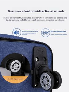 MONLEYTA | Thick Oxford Cloth Storage Bag With Wheels Large Capacity Moving Bag Waterproof Miteproof Quilt Bag For Students Durable Luggage Bag