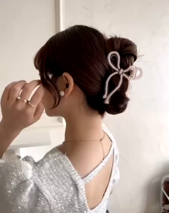 Kẹp tóc càng cua hình nơ lớn – Combo 3 cái – Nhựa trong nhiều màu phụ kiện tóc nữ đẹp sang trọng