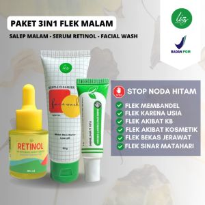 Paket 3in1 Flek Hitam Elzet: Skincare Pemutih Kulit Wajah BPOM