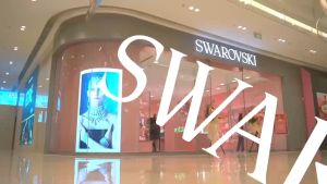 ♈ Swarovski ♈ Nhẫn thời trang nữ Nhẫn đá quý pha lê hồng cắt Baguette vàng hồng Quà tặng Lễ tình nhân Quà tặng sinh nhật