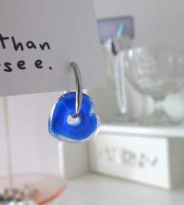 Morethanyoursee | Heart Heart Earrings ต่างหูห่วงสแตนเลส แก้วหัวใจมูราโน่งานแฮนด์เมดทำมือ