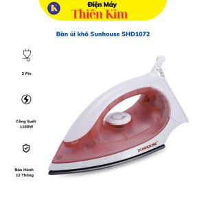 Bàn ủi khô Sunhouse SHD1072 - 1100W - bàn ủi chống dính - Bảo Hành 12 Tháng Toàn Quốc